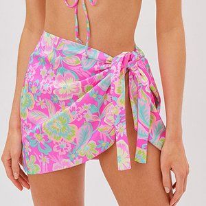 NWOT FOR LOVE & LEMONS SAMPLE LIZZY WRAP SWIM COVERUP SARONG SIZE S